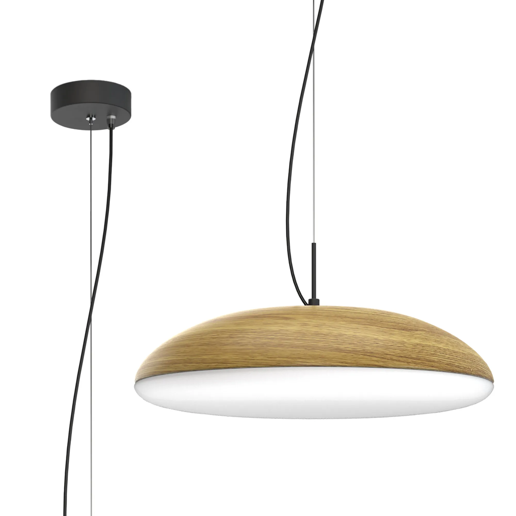 M8142  Kazz Pendant 50cm Round 6 Light Wood